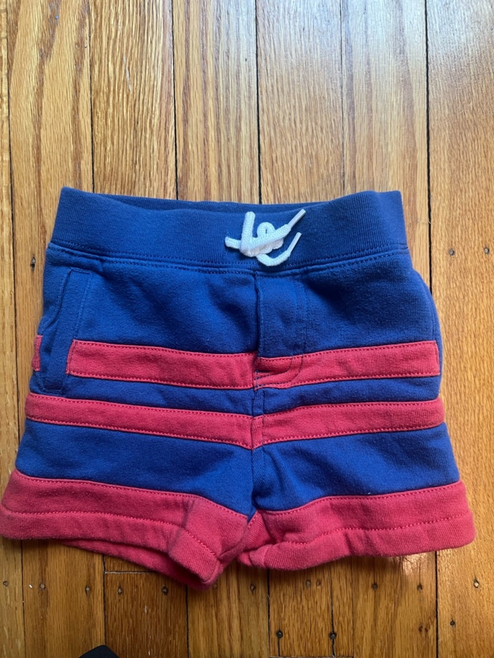 Ralph Lauren Navy and Red Striped Pull-On Shorts